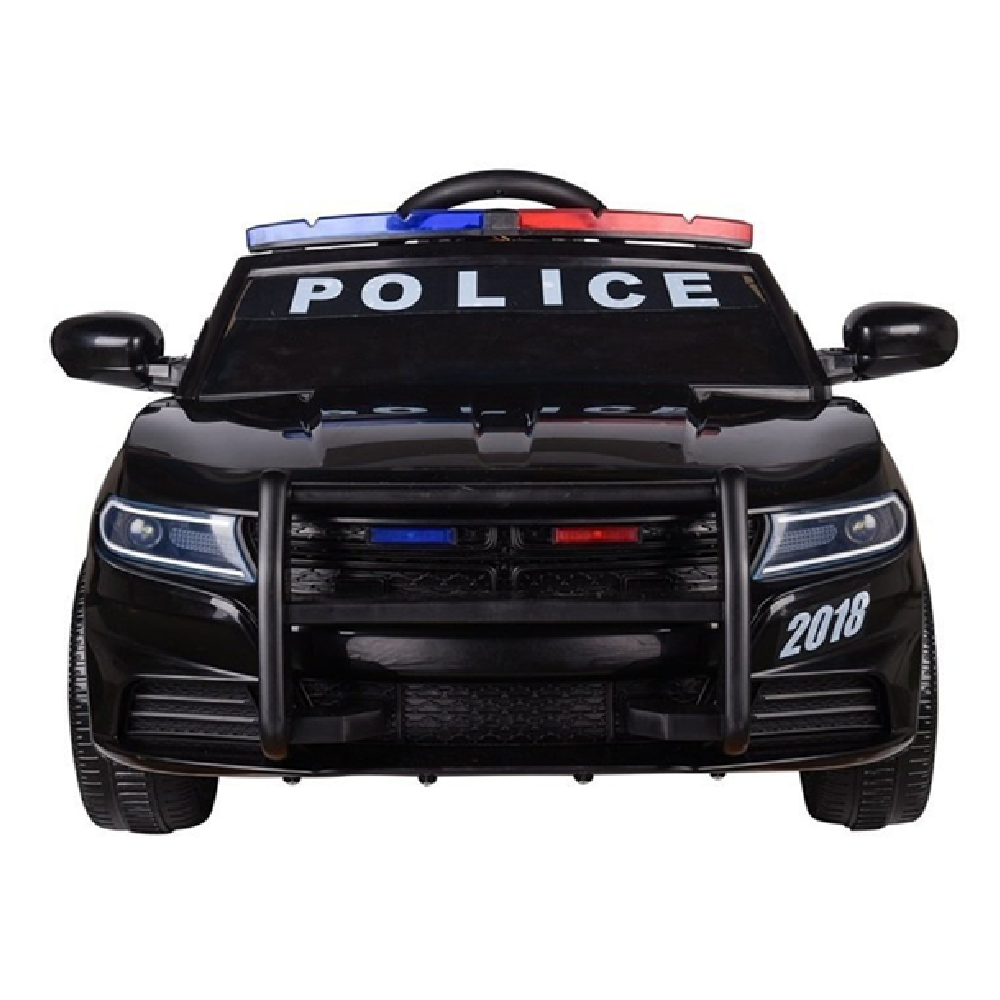Carro Elétrico para criança Polícia 12v c/ RODAS DE BORRACHA & ASSENTO EM PELE