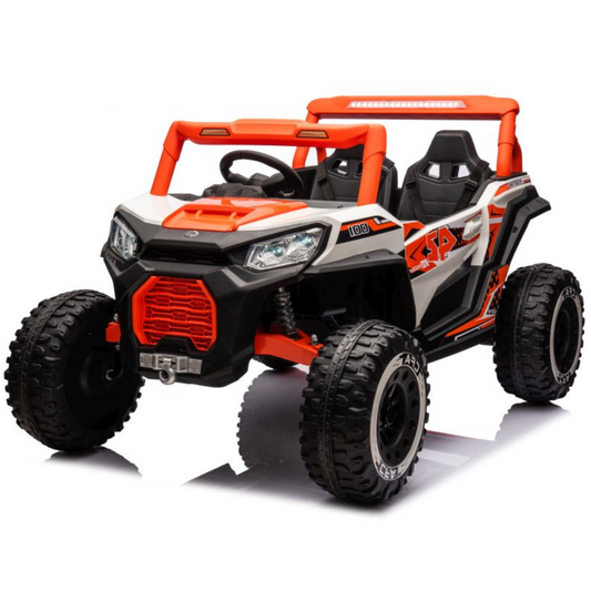 Carro Elétrico para Criança BUGGY 4x4 24v LARANJA c/ RODAS DE BORRACHA & ASSENTO EM PELE