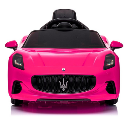 Carro Elétrico para Criança MASERATI GRAN TURISMO 12v BATERIA DE LITIO Rosa c/ RODAS DE BORRACHA & ASSENTO EM PELE