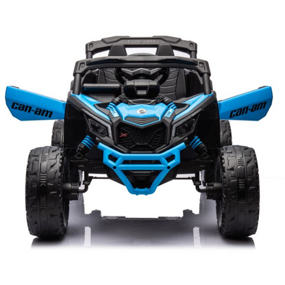 Carro Elétrico para Criança CAN-AM MAVERICK 4x4 24v Azul c/ RODAS DE BORRACHA & ASSENTO EM PELE