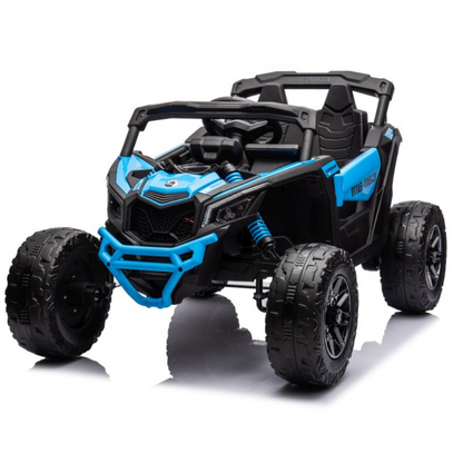 Carro Elétrico para Criança CAN-AM MAVERICK 4x4 24v Azul c/ RODAS DE BORRACHA & ASSENTO EM PELE