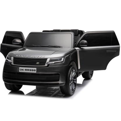 Carro elétrico para criança RANGE ROVER SV Cinza Metalizado 2 Lugares 24v MP4 c/ RODAS DE BORRACHA & ASSENTO EM PELE