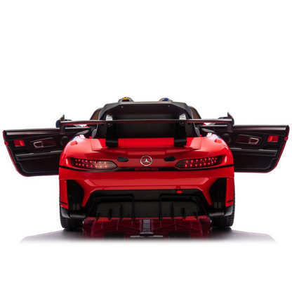 Carro Elétrico para Criança MERCEDES GT3 Deluxe 12v BATERIA DE LITIO Vermelho c/ RODAS DE BORRACHA & ASSENTO EM PELE