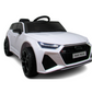 Carro Elétrico para Criança AUDI RS6 12v BATERIA DE LÍTIO Branco c/ RODAS DE BORRACHA & ASSENTO EM PELE