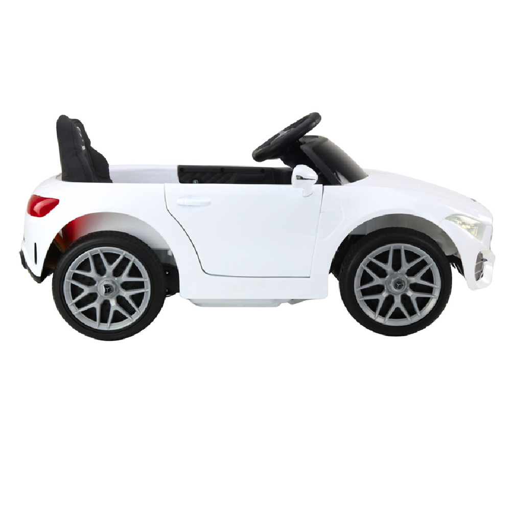 Carro Elétrico para criança MERCEDES CLS 350 12v BRANCO c/ RODAS DE BORRACHA & ASSENTO EM PELE