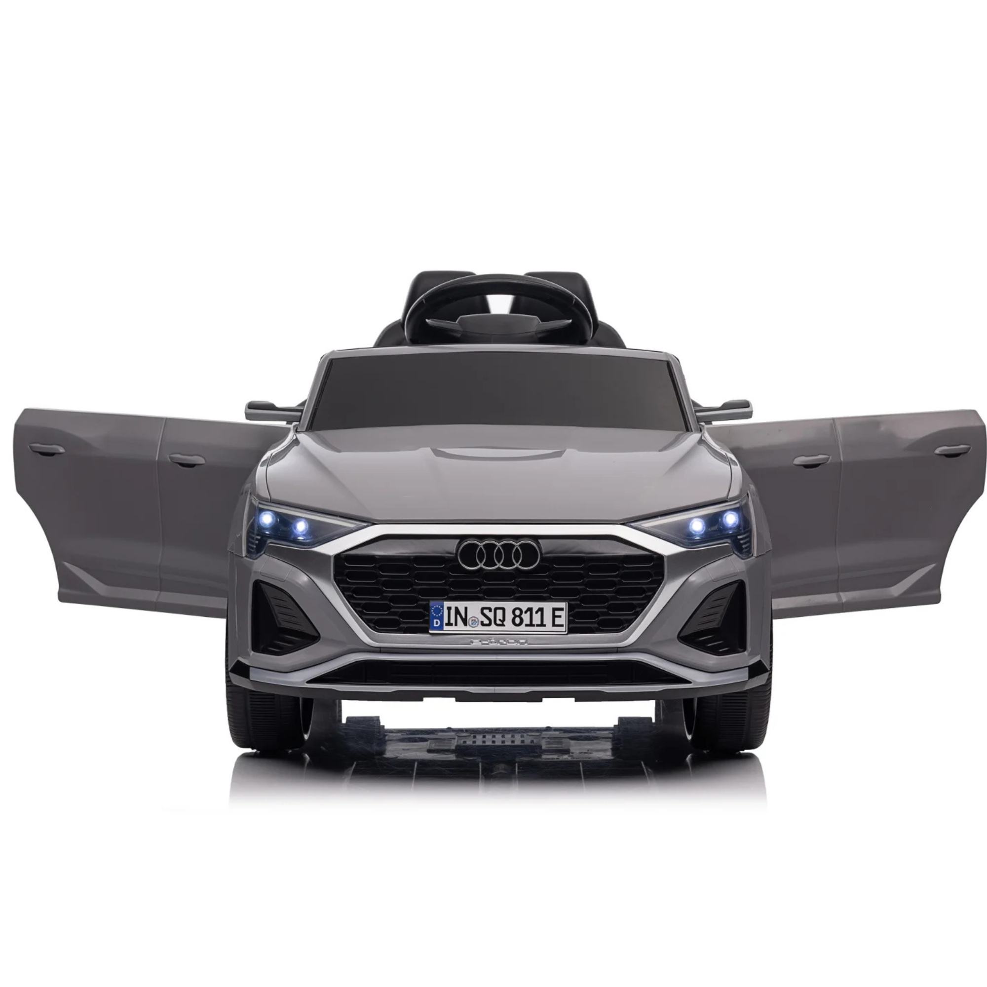 Carro Elétrico para Criança AUDI SQ8 12V Cinza c/ RODAS DE BORRACHA & ASSENTO EM PELE