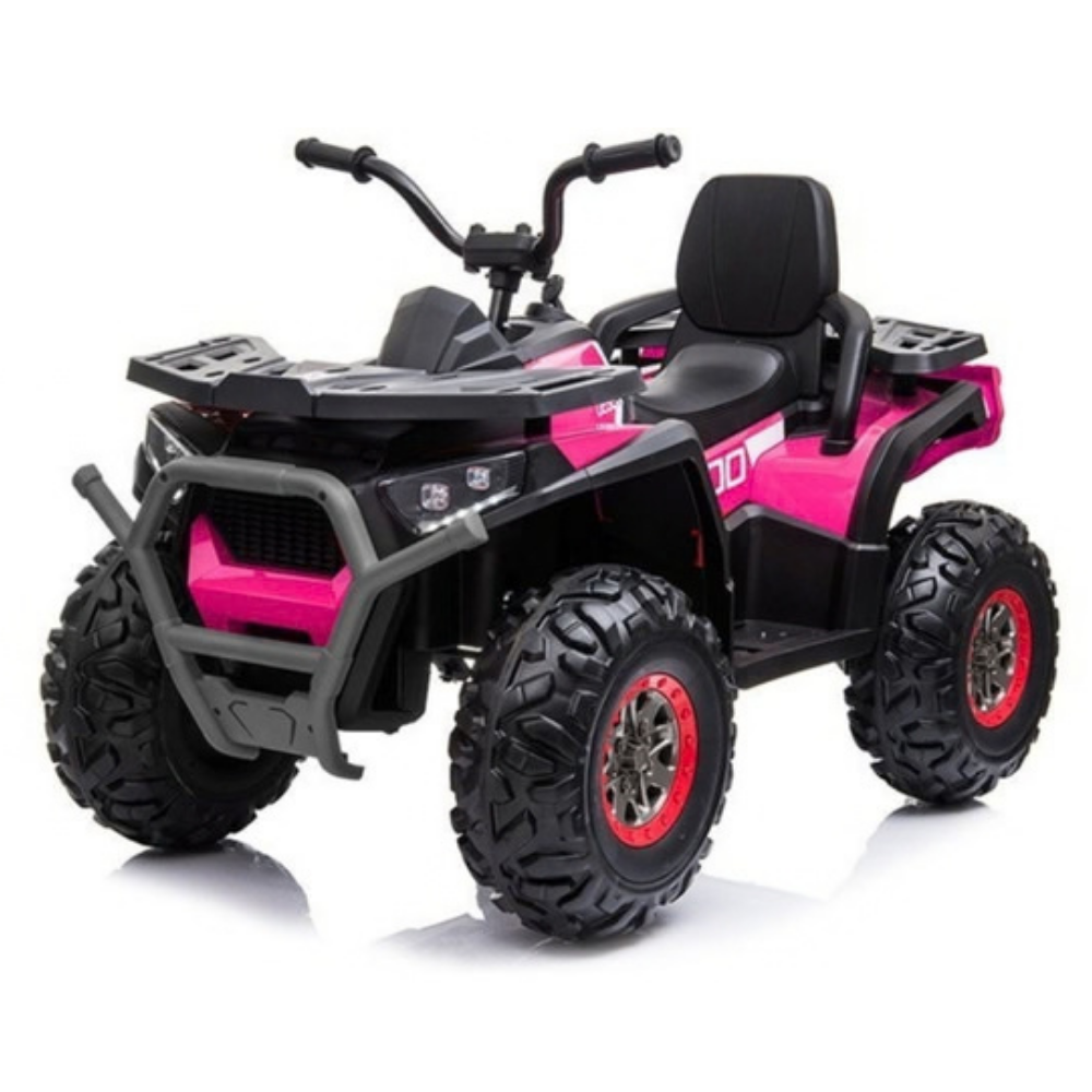 Mota Elétrica para Criança QUAD DESERT 12V Rosa c/ RODAS DE BORRACHA & ASSENTO EM PELE