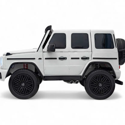Carro Elétrico para Criança Mercedes G63 AMG XXL Branco 24v 4x200w c/ Rodas de Borracha & Assentos em Pele