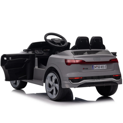 Carro Elétrico para Criança AUDI SQ8 12V Cinza c/ RODAS DE BORRACHA & ASSENTO EM PELE