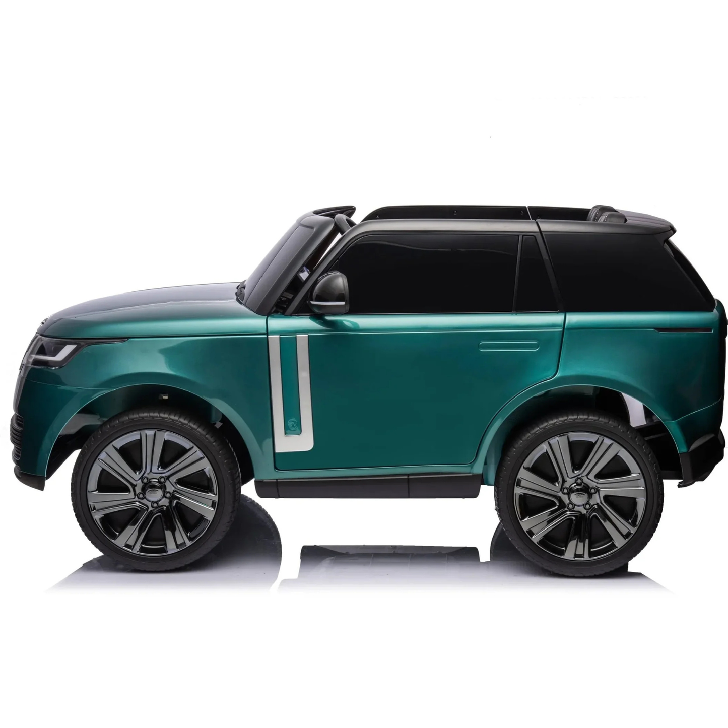 Carro elétrico para criança RANGE ROVER SV Verde Metalizado 2 Lugares 24v MP4 c/ RODAS DE BORRACHA & ASSENTO EM PELE