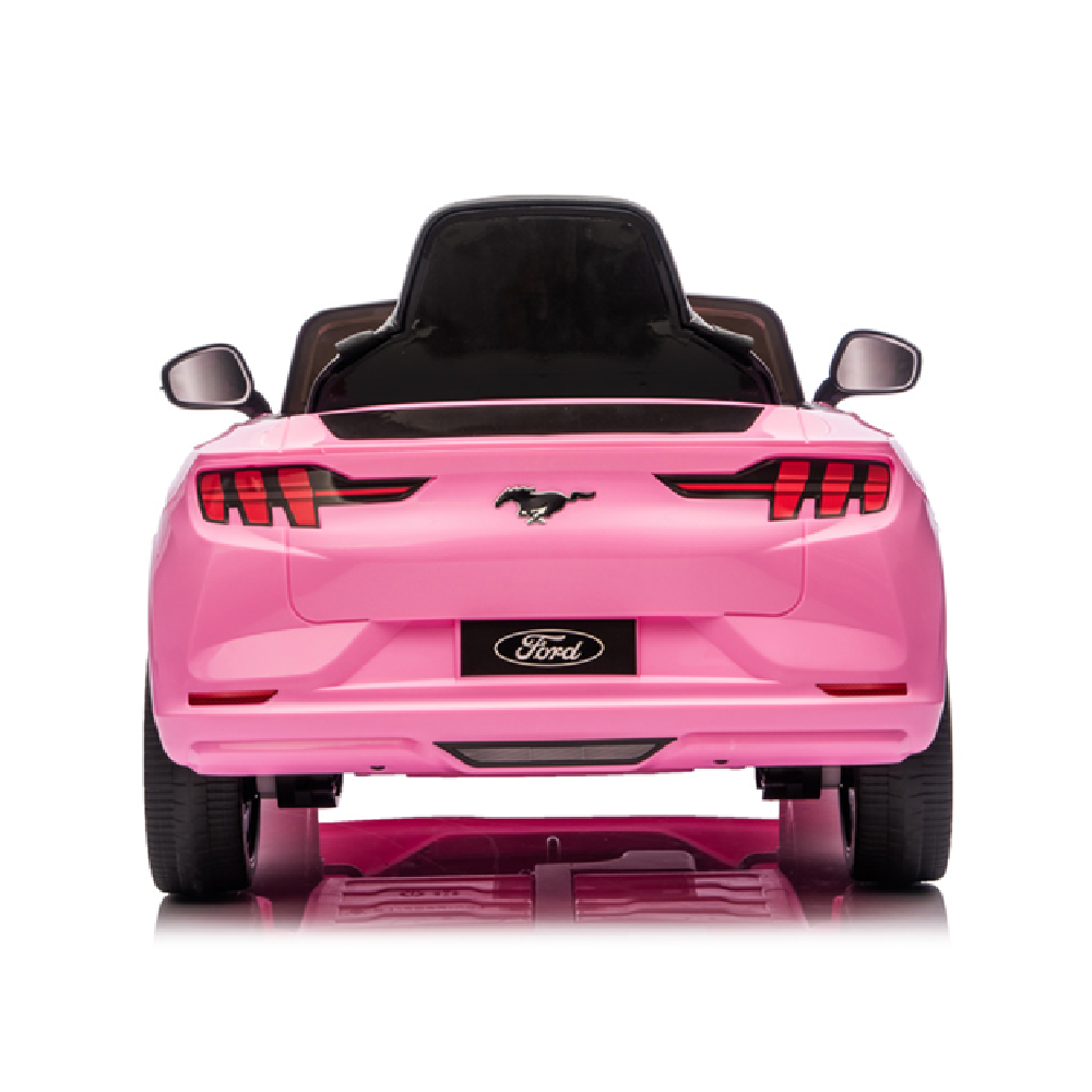 Carro Elétrico para criança FORD MUSTANG MACH-E 24v Rosa c/ RODAS DE BORRACHA & ASSENTO EM PELE
