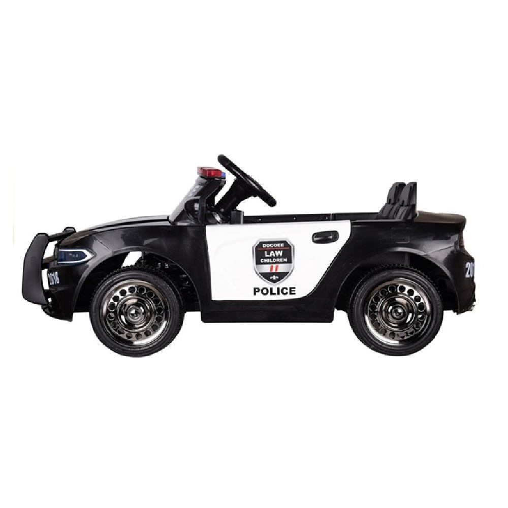 Carro Elétrico para criança Polícia 12v c/ RODAS DE BORRACHA & ASSENTO EM PELE