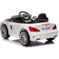 Carro Elétrico para Criança MERCEDES SL500 12V Branco c/ RODAS DE BORRACHA & ASSENTO EM PELE