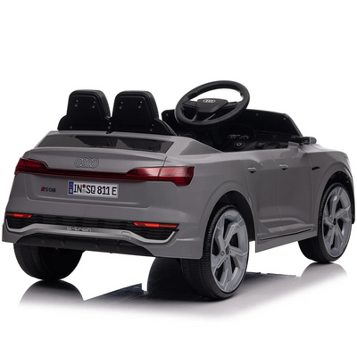 Carro Elétrico para Criança AUDI SQ8 12V Cinza c/ RODAS DE BORRACHA & ASSENTO EM PELE