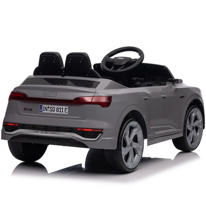 Carro Elétrico para Criança AUDI SQ8 12V Cinza c/ RODAS DE BORRACHA & ASSENTO EM PELE