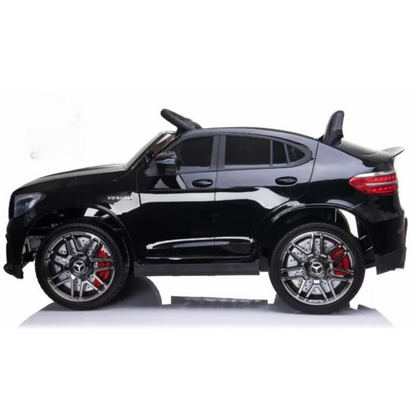 PRÉ-VENDA - Carro Elétrico para Criança MERCEDES GLC63S 4x4 12v Preto c/ RODAS DE BORRACHA & ASSENTO EM PELE