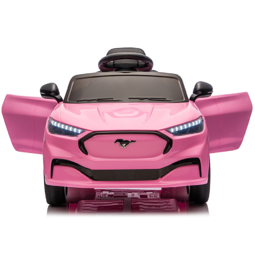 Carro Elétrico para criança FORD MUSTANG MACH-E 24v Rosa c/ RODAS DE BORRACHA & ASSENTO EM PELE
