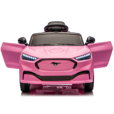 Carro Elétrico para criança FORD MUSTANG MACH-E 24v Rosa c/ RODAS DE BORRACHA & ASSENTO EM PELE