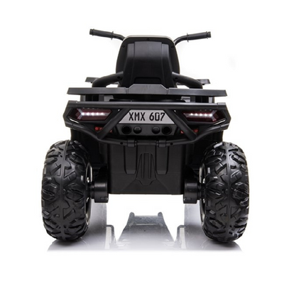 Mota Elétrica para Criança QUAD DESERT 12V Preta c/ RODAS DE BORRACHA & ASSENTO EM PELE