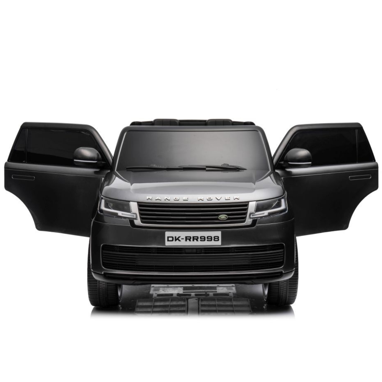 Carro elétrico para criança RANGE ROVER SV Cinza Metalizado 2 Lugares 24v MP4 c/ RODAS DE BORRACHA & ASSENTO EM PELE