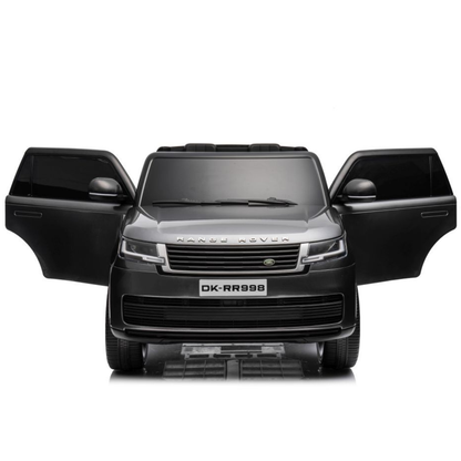 Carro elétrico para criança RANGE ROVER SV Cinza Metalizado 2 Lugares 24v MP4 c/ RODAS DE BORRACHA & ASSENTO EM PELE