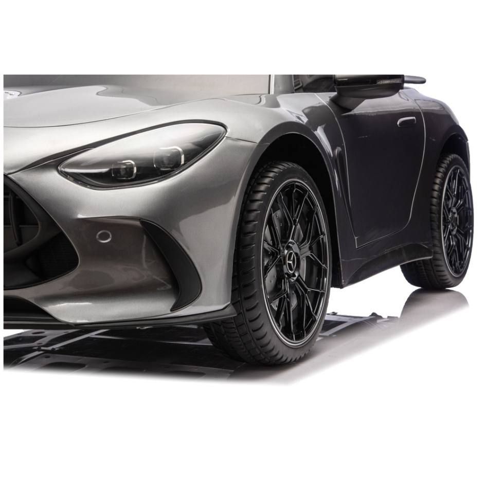 Carro Elétrico para Criança MERCEDES GT63 24v XXL Cinza Metalizado c/ MP4, RODAS DE BORRACHA & ASSENTO EM PELE