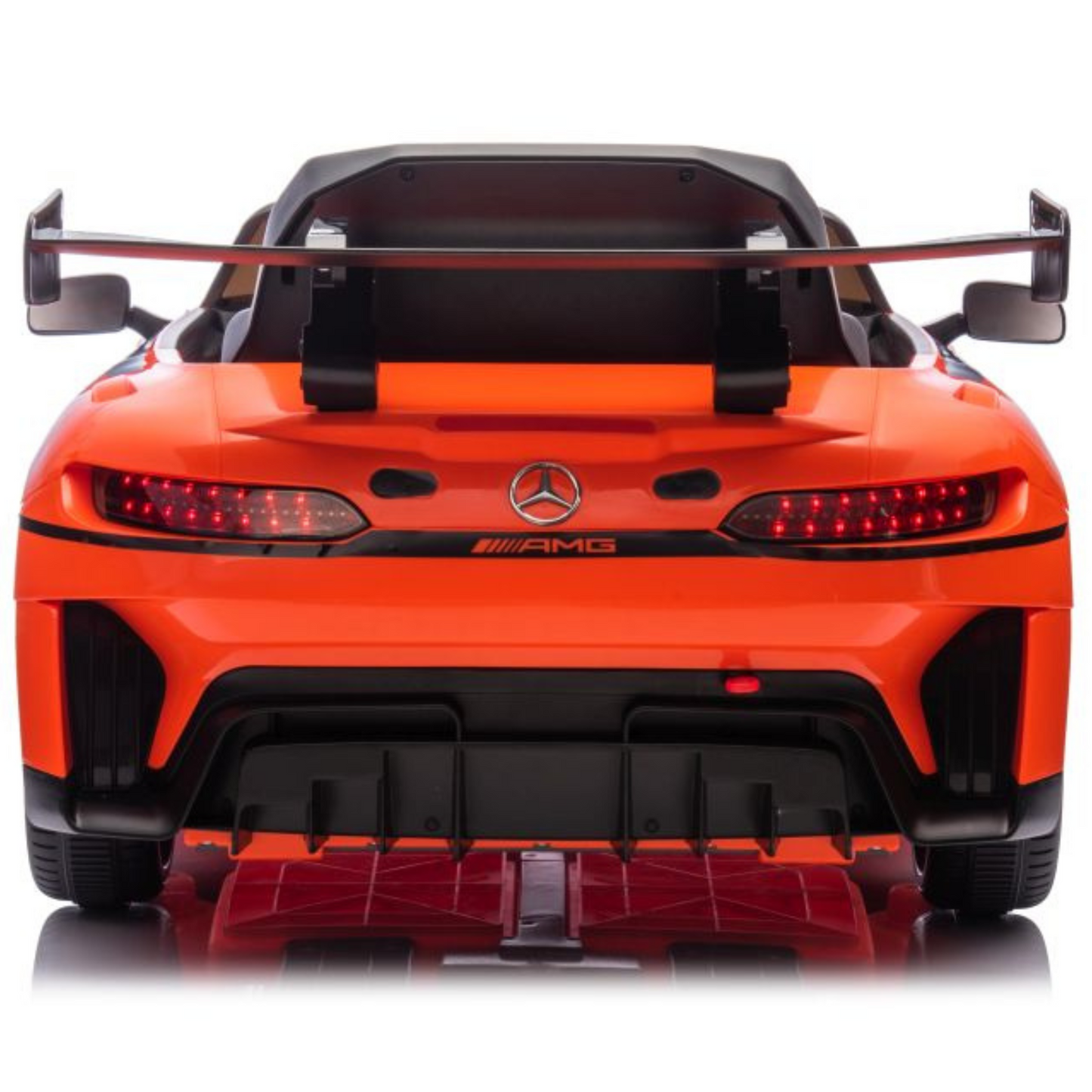 Carro Elétrico para Criança MERCEDES GT3 Deluxe 12v Laranja c/ RODAS DE BORRACHA & ASSENTO EM PELE