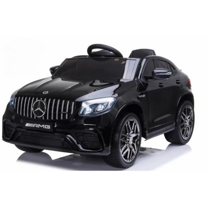 PRÉ-VENDA - Carro Elétrico para Criança MERCEDES GLC63S 4x4 12v Preto c/ RODAS DE BORRACHA & ASSENTO EM PELE