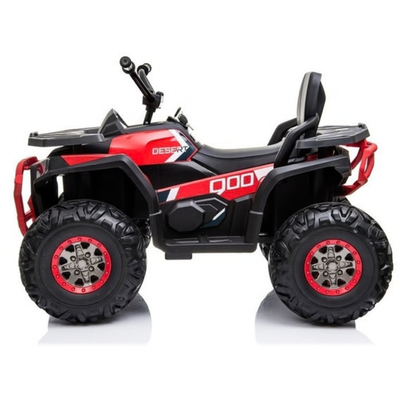 Mota Elétrica para Criança QUAD DESERT 12V Vermelha c/ RODAS DE BORRACHA & ASSENTO EM PELE
