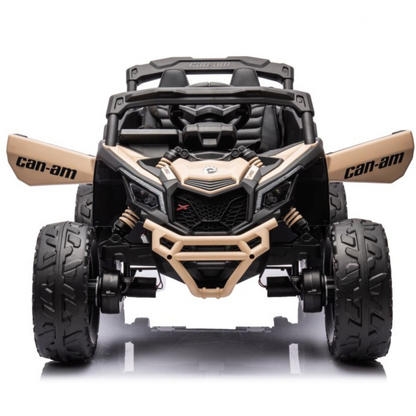 Carro Elétrico para Criança CAN-AM MAVERICK 4x4 24v Khaki c/ RODAS DE BORRACHA & ASSENTO EM PELE