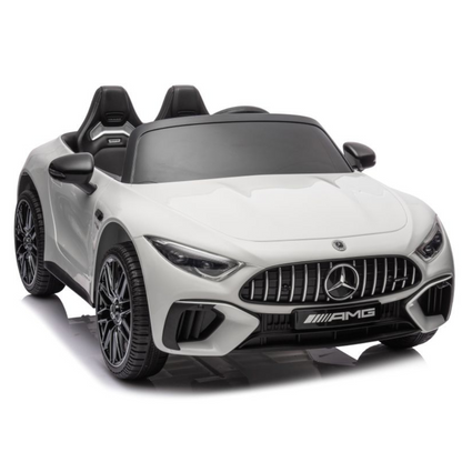 Carro Elétrico para Criança MERCEDES SL63 Branco 4x4  2 LUGARES 24v c/ RODAS DE BORRACHA & ASSENTO EM PELE