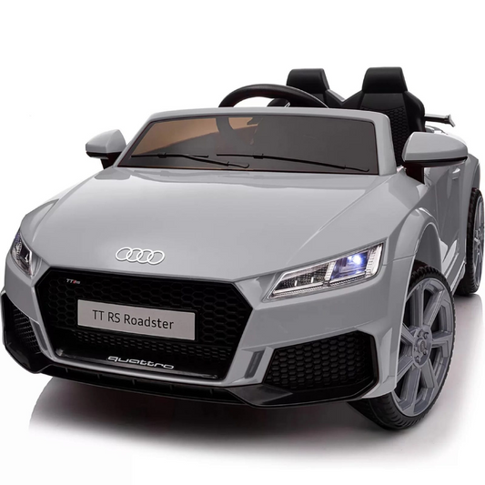 Carro Elétrico para Criança AUDI TT RS 12V Cinza c/ RODAS DE BORRACHA