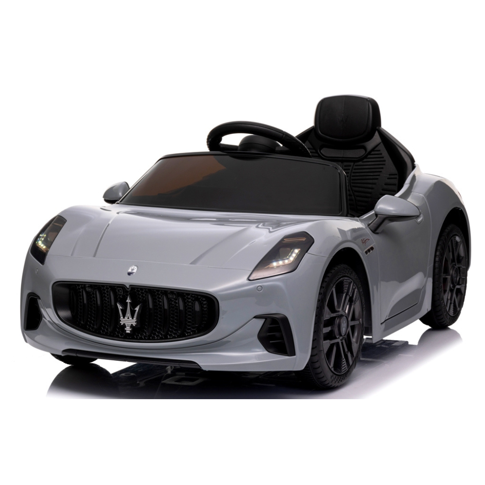 Carro Elétrico para Criança MASERATI GRAN TURISMO 12v BATERIA DE LITIO Cinza c/ RODAS DE BORRACHA & ASSENTO EM PELE