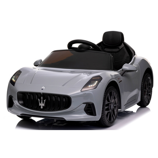 Carro Elétrico para Criança MASERATI GRAN TURISMO 12v BATERIA DE LITIO Cinza c/ RODAS DE BORRACHA & ASSENTO EM PELE