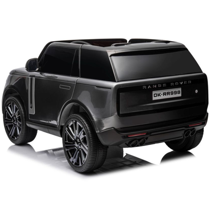 Carro elétrico para criança RANGE ROVER SV Cinza Metalizado 2 Lugares 24v MP4 c/ RODAS DE BORRACHA & ASSENTO EM PELE