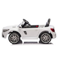 Carro Elétrico para Criança MERCEDES SL500 12V Branco c/ RODAS DE BORRACHA & ASSENTO EM PELE