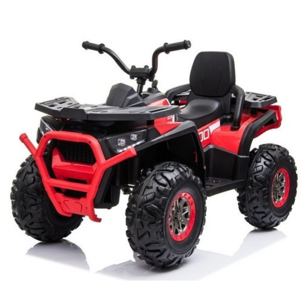 Mota Elétrica para Criança QUAD DESERT 12V Vermelha c/ RODAS DE BORRACHA & ASSENTO EM PELE