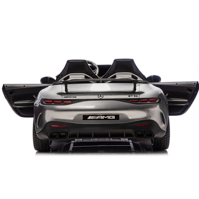 Carro Elétrico para Criança MERCEDES GT63 24v XXL Cinza Metalizado c/ MP4, RODAS DE BORRACHA & ASSENTO EM PELE