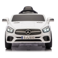 Carro Elétrico para Criança MERCEDES SL500 12V Branco c/ RODAS DE BORRACHA & ASSENTO EM PELE