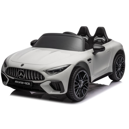 Carro Elétrico para Criança MERCEDES SL63 Branco 4x4  2 LUGARES 24v c/ RODAS DE BORRACHA & ASSENTO EM PELE