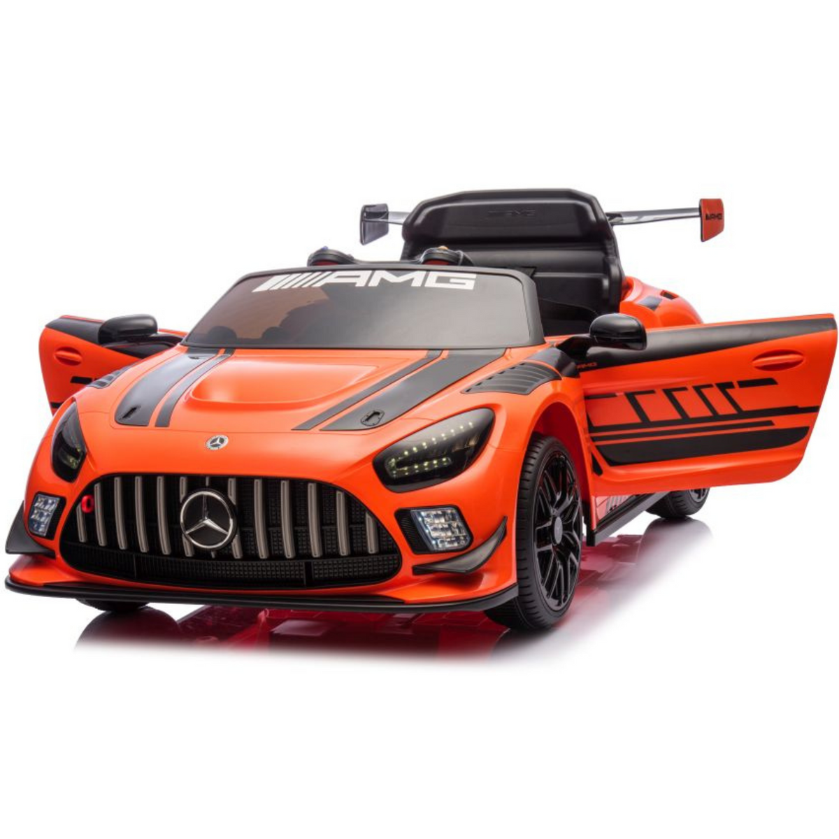 Mercedes GT3 Deluxe 12V Laranja – carro elétrico para criança (vista 2)