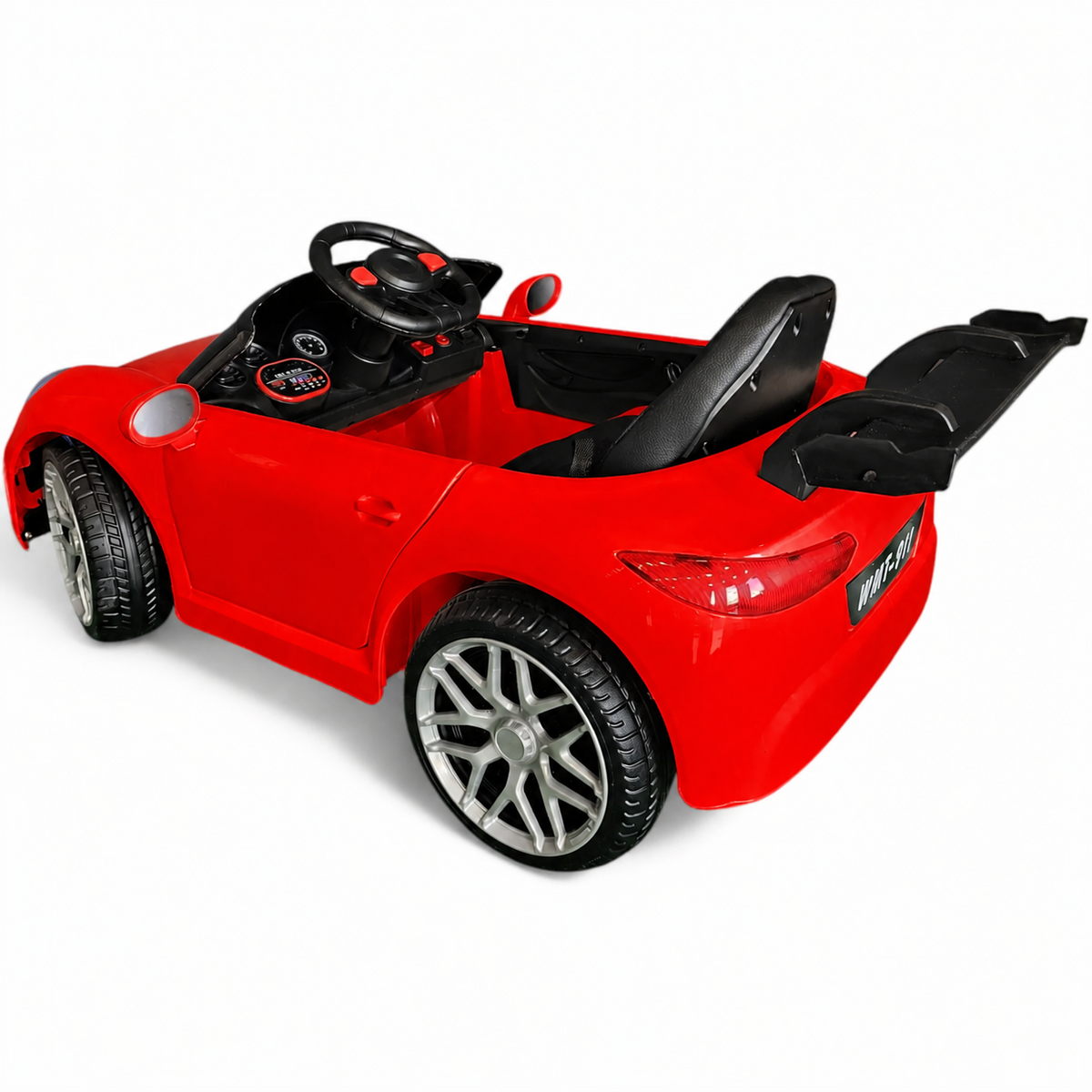 Carro Elétrico para Criança 911 Style Vermelho 12v c/ RODAS DE BORRACHA & ASSENTO EM PELE