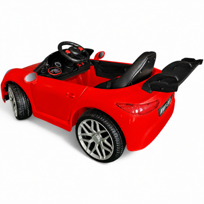 Carro Elétrico para Criança 911 Style Vermelho 12v c/ RODAS DE BORRACHA & ASSENTO EM PELE