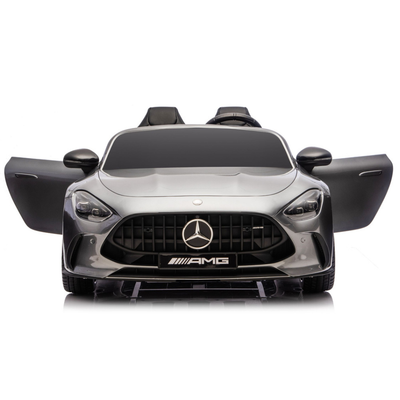 Carro Elétrico para Criança MERCEDES GT63 24v XXL Cinza Metalizado c/ MP4, RODAS DE BORRACHA & ASSENTO EM PELE