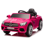 Carro Elétrico para Criança MERCEDES SL500 12V Rosa c/ RODAS DE BORRACHA & ASSENTO EM PELE