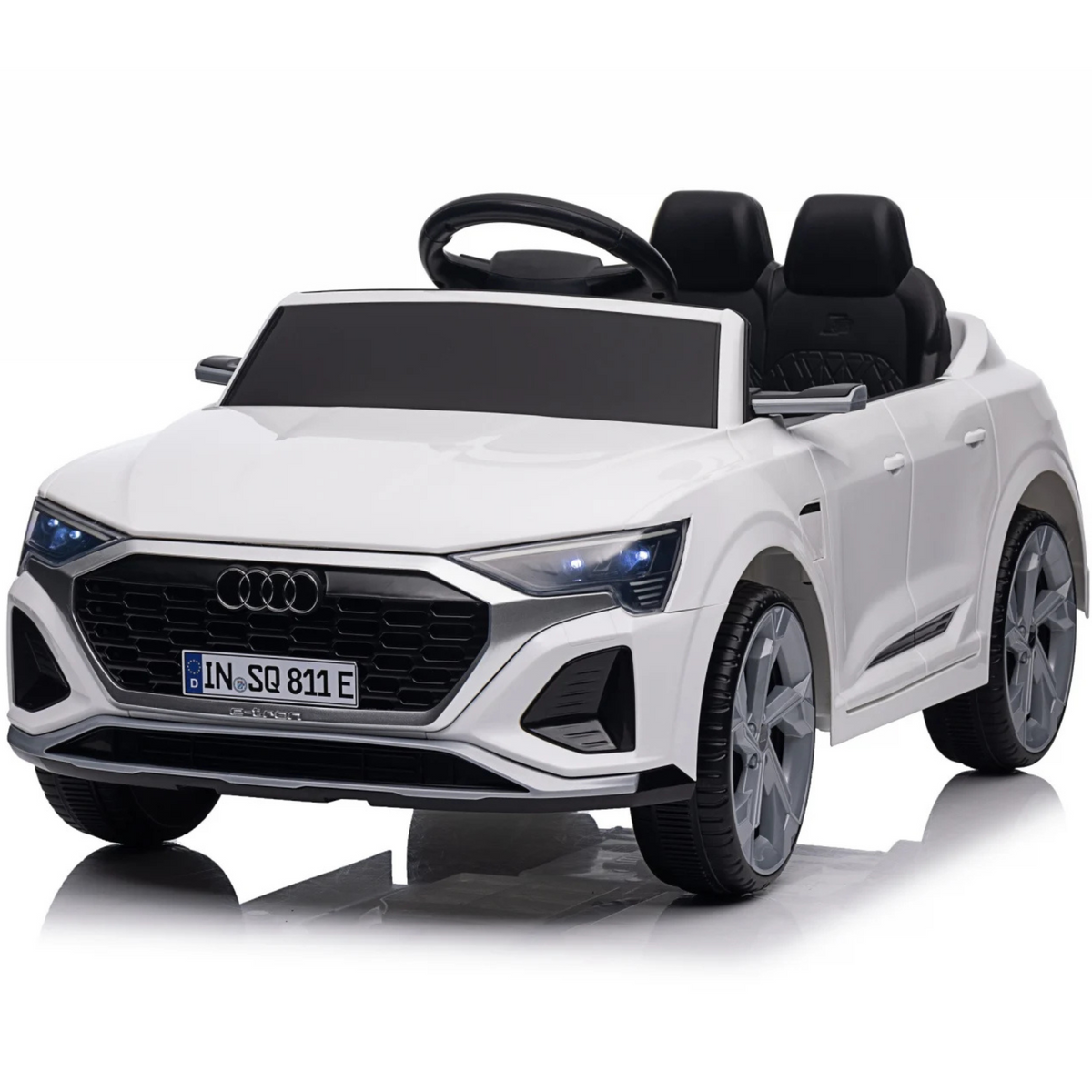 Carro Elétrico para Criança AUDI SQ8 12V Branco c/ RODAS DE BORRACHA & ASSENTO EM PELE ECOLÓGICA