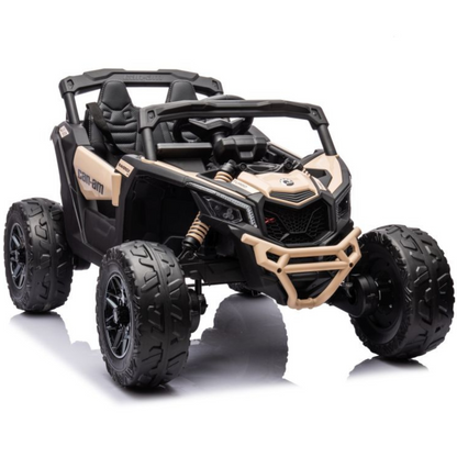 Carro Elétrico para Criança CAN-AM MAVERICK 4x4 24v Khaki c/ RODAS DE BORRACHA & ASSENTO EM PELE