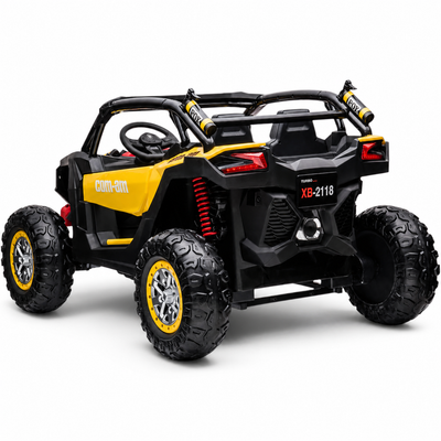 Carro Elétrico para Criança BUGGY EXTREME 24v Dourado c/ RODAS DE BORRACHA & ASSENTO EM PELE