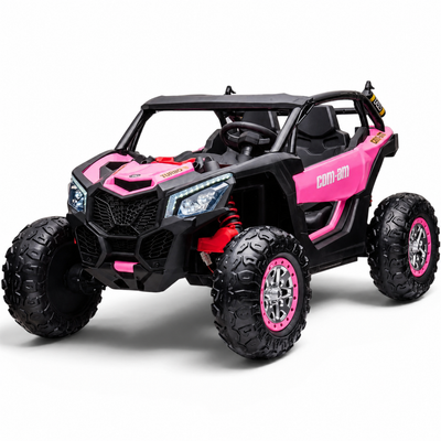 Carro Elétrico para Criança BUGGY EXTREME 24v Rosa c/ RODAS DE BORRACHA & ASSENTO EM PELE