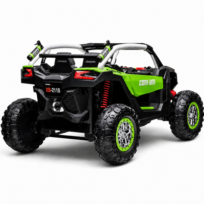 Carro Elétrico para Criança BUGGY EXTREME 24v Verde c/ RODAS DE BORRACHA & ASSENTO EM PELE